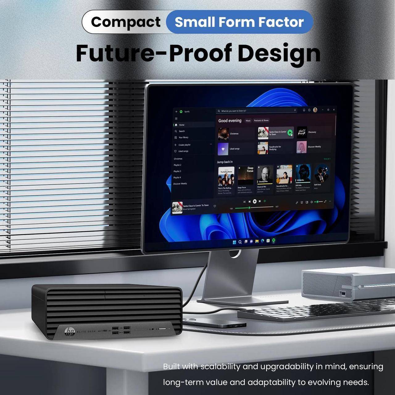Alt view image 5 of 6 - HP Elite 600 Small Form Factor Business Desktop, 13th Gen Intel 14-Core i5-13500, 16GB DDR5 RAM, 1TB SSD, Type-C, HDMI, DP, Wi-Fi, Wired Keyboard and Mouse, Windows 11 Pro, Black