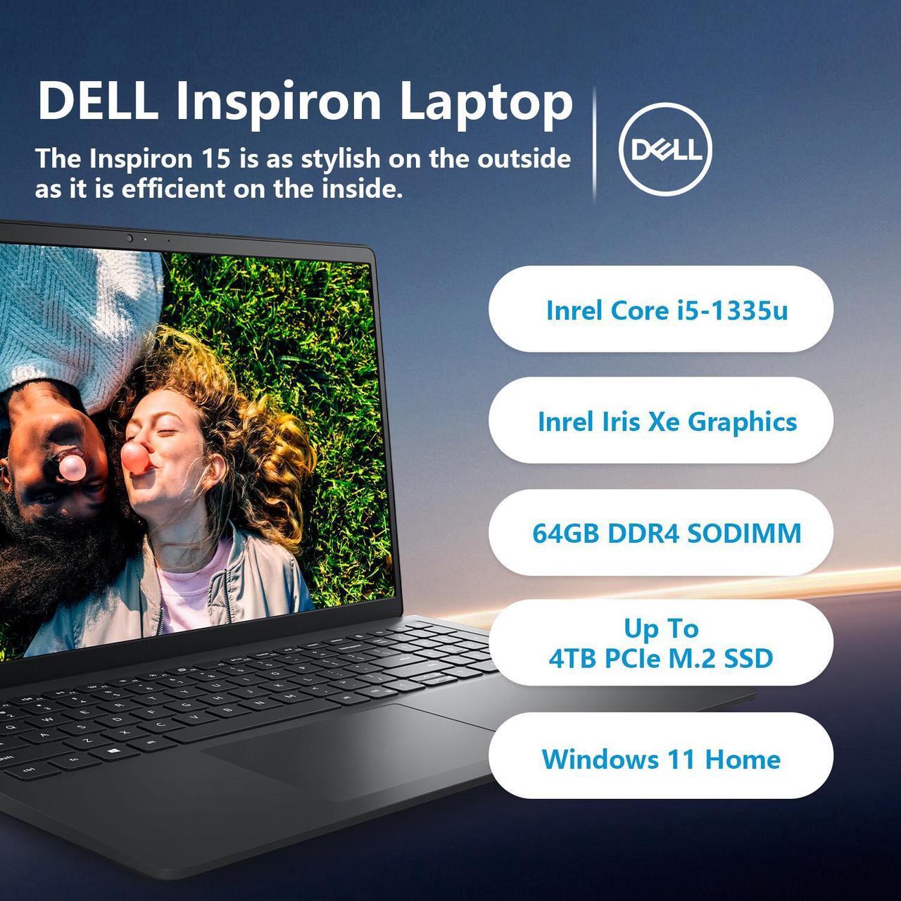 Alt view image 2 of 7 - Dell Inspiron 15 3530 Touchscreen Laptop, 15.6 FHD Backlit Display, Intel i5-1335U (Beats i7-1255U), 16GB RAM, 1TB SSD, SD Card Reader, Bundle with PCO Notebook Folding Radiator Laptop Cooler