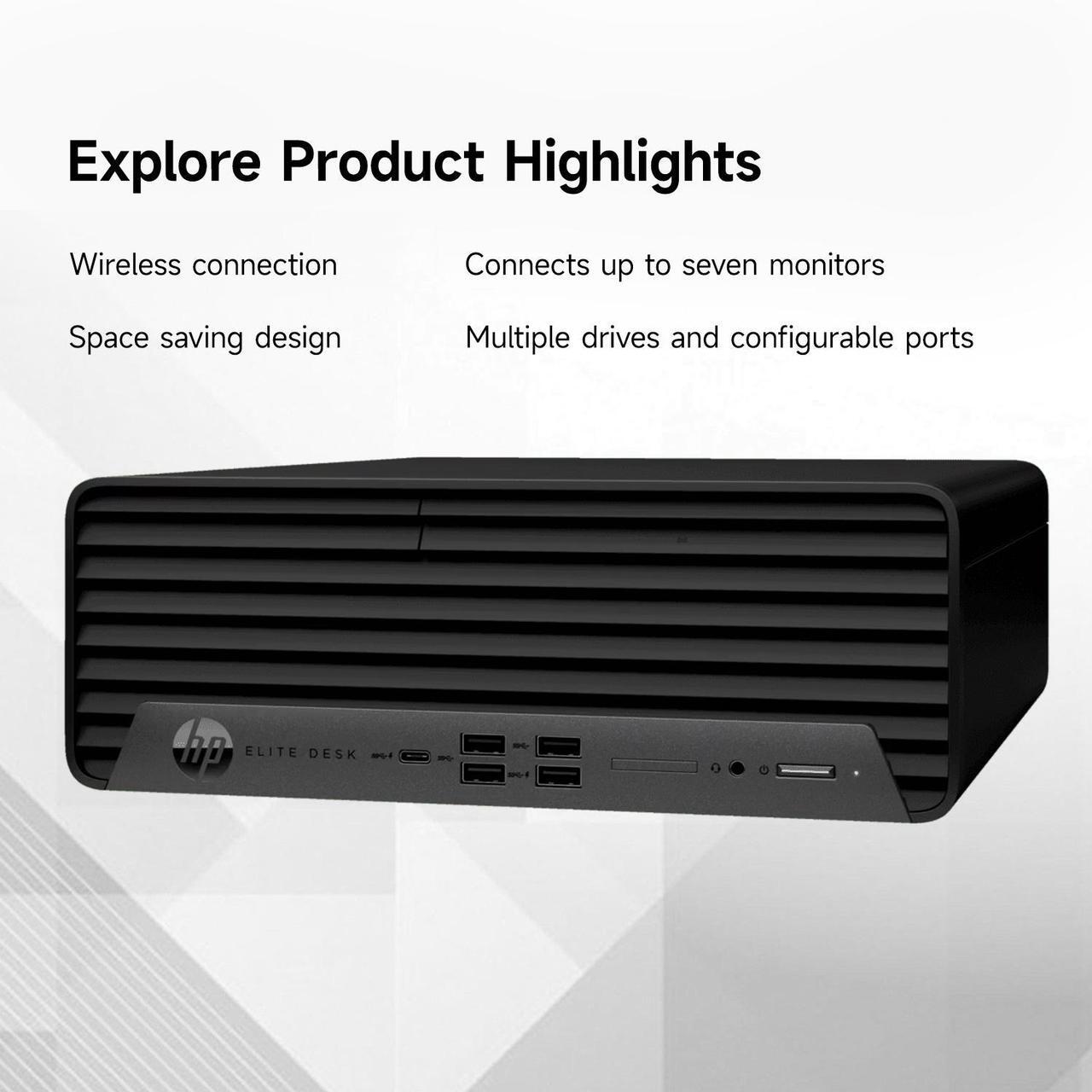 Alt view image 3 of 6 - HP EliteDesk 805 Business Desktop, AMD Ryzen 5 8500G, 32GB DDR5 RAM, 1TB SSD, HDMI, Wi-Fi, Windows 11 Pro, Black