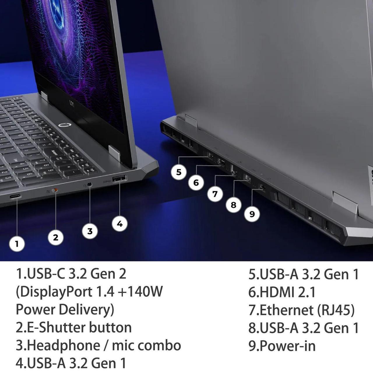 Alt view image 4 of 6 - Lenovo LOQ 15.6" FHD 144Hz Premium Gaming Laptop, AMD Ryzen 7 7435HS, NVIDIA GeForce RTX 4070, 32GB DDR5 RAM, 1TB SSD, RJ-45, Backlit KB, Wi-Fi 6, Windows 11 Pro, Grey