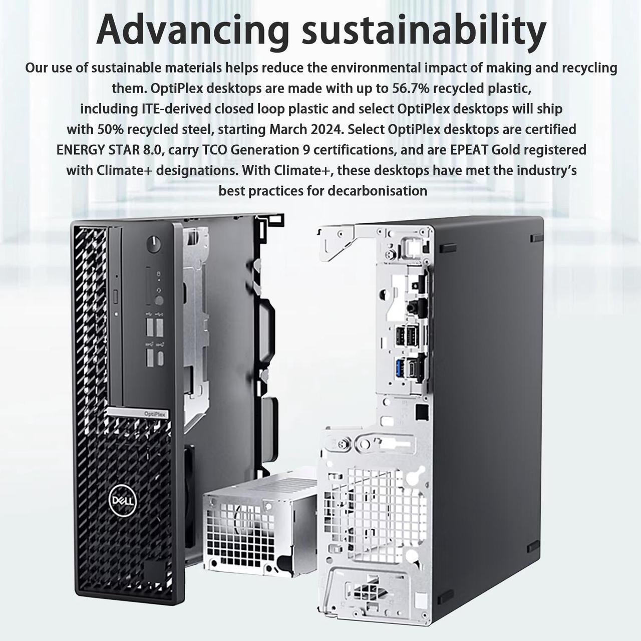 Alt view image 3 of 5 - DELL OptiPlex 7000 Series Compact Design Business SFF Desktop, Intel Core i5-14500, 32GB DDR5 RAM, 1TB SSD, DP Port, HDMI, USB A&C, RJ-45, Wired KB & M, Wi-Fi, Windows 11 Pro, Black