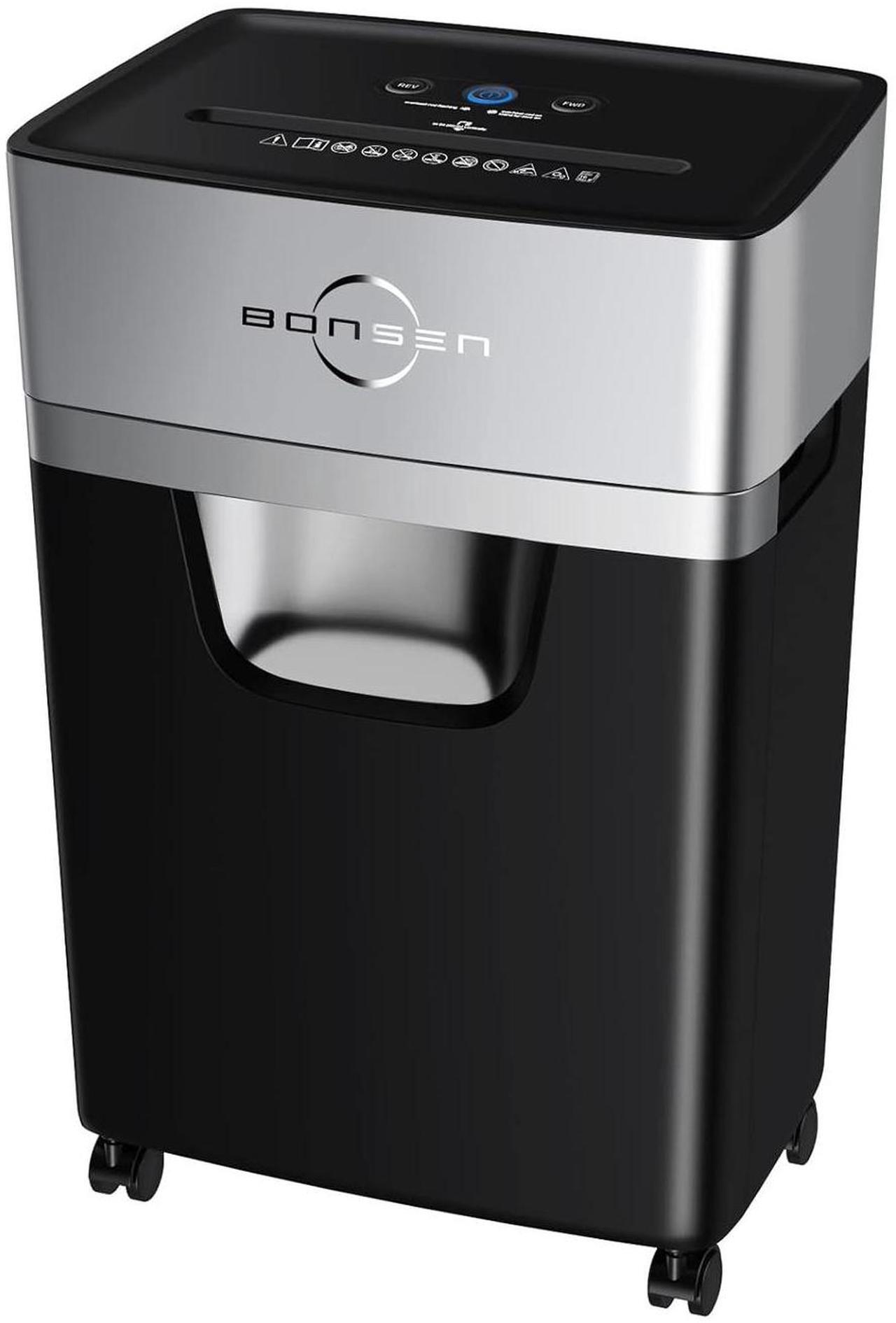 Main image of BONSEN Heavy-Duty 16-Sheet Shredder, 60-Min Cross-Cut, Shreds CDs, Low-Noise (60dB), 5.3-Gal Bin, Anti-Jam, Perfect for Home & Office