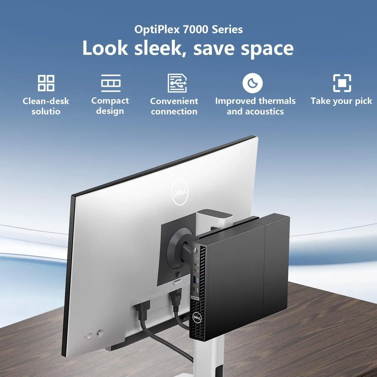 Alt view image 3 of 7 - Dell OptiPlex Micro Plus 7020 Mini Business Desktop, 14th Gen Intel 14-Core i5-14500, 16GB DDR5 RAM, 1TB SSD, DP Port, Wireless Keyboard and Mouse, Wi-Fi 6, Windows 11 Pro with AI Copilot, Black