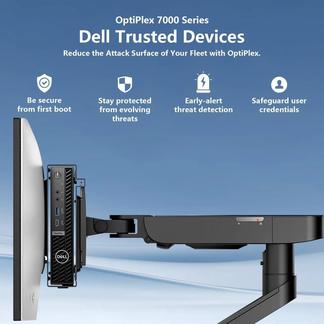 Alt view image 5 of 7 - Dell OptiPlex Micro Plus 7020 Mini Business Desktop, 14th Gen Intel 14-Core i5-14500, 16GB DDR5 RAM, 1TB SSD, DP Port, Wireless Keyboard and Mouse, Wi-Fi 6, Windows 11 Pro with AI Copilot, Black