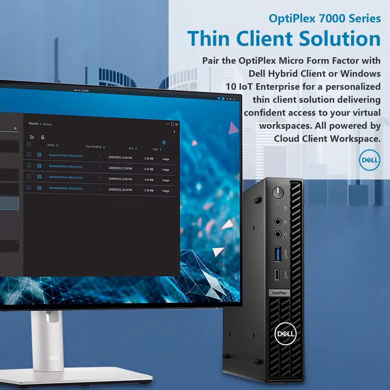 Alt view image 6 of 7 - Dell OptiPlex Micro Plus 7020 Mini Business Desktop, 14th Gen Intel 14-Core i5-14500, 16GB DDR5 RAM, 1TB SSD, DP Port, Wireless Keyboard and Mouse, Wi-Fi 6, Windows 11 Pro with AI Copilot, Black