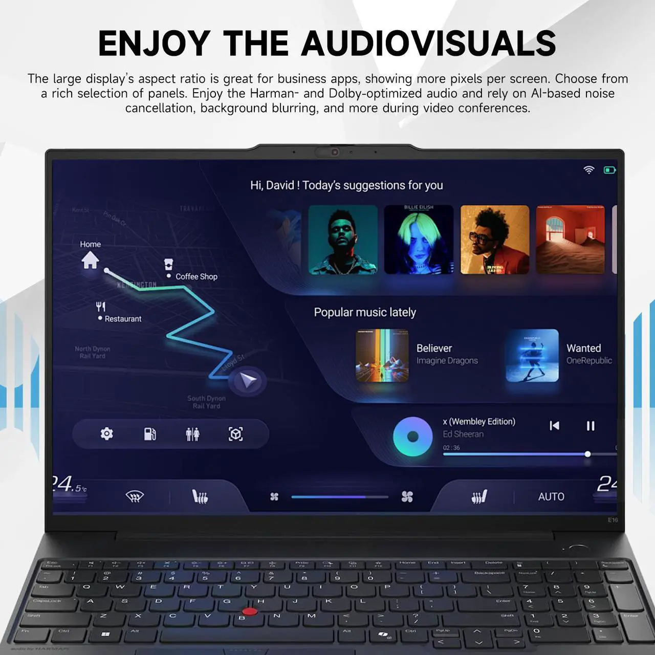 Alt view image 6 of 6 - Lenovo ThinkPad Business Laptop, 16" WUXGA, AMD Ryzen 5 7535U, 64GB DDR5 RAM, 2TB SSD, Fingerprint, Backlit, HDMI, Wi-Fi 6, Win 11 Pro, Black