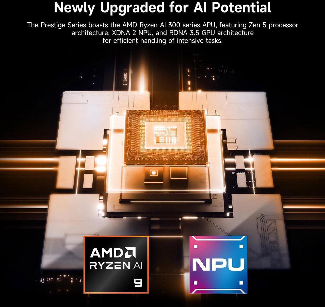 Alt view image 2 of 7 - MSI Creator 16 WQXGA 240Hz Copilot Business Trading Laptop, AMD Ryzen AI 9 365, GeForce RTX 4060, 32GB RAM, 1TB SSD, Creativity With AI Studio, Wi-Fi 7, Win 11 P, Grey