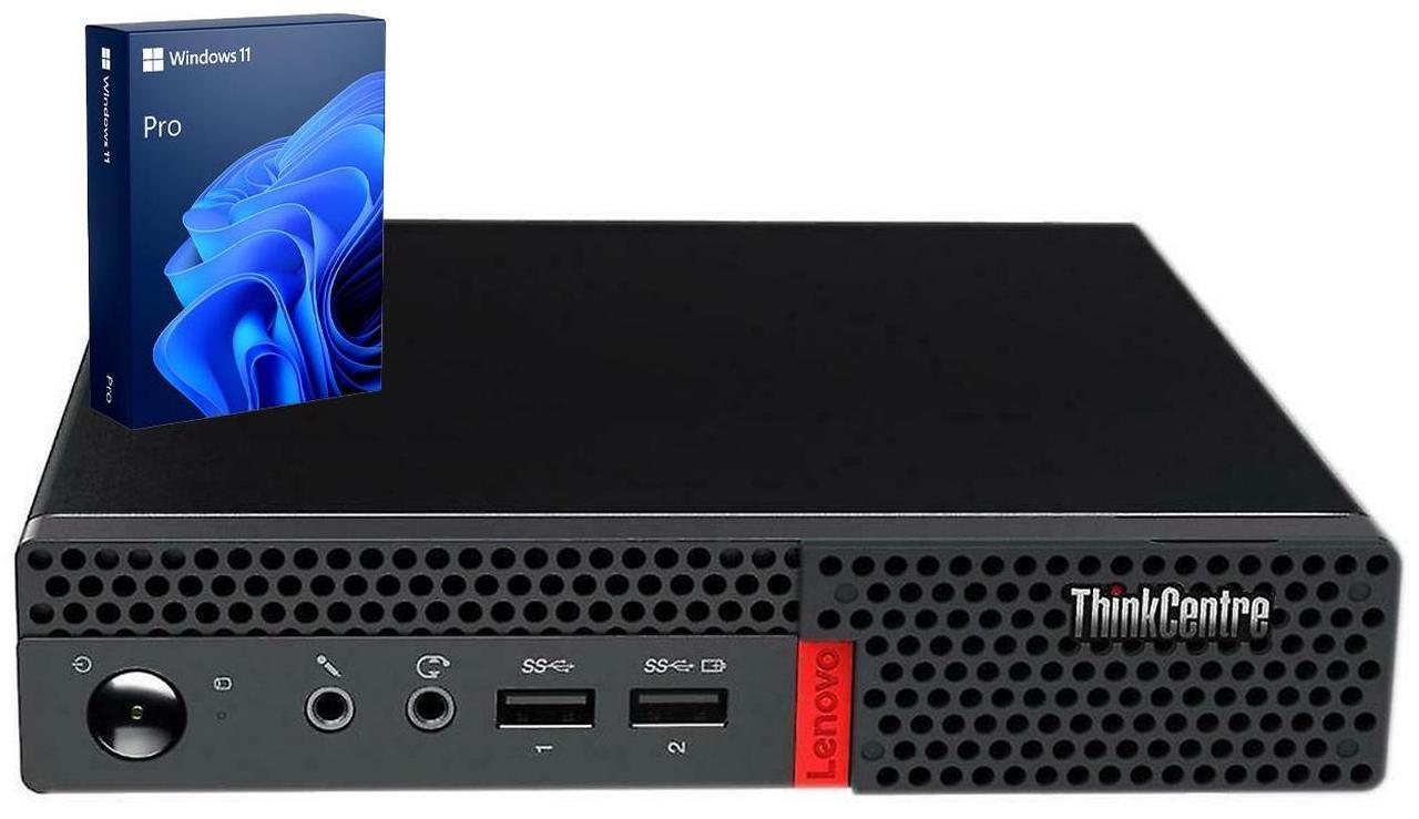 Main image of Lenovo ThinkCentre M625q Business MFF Desktop, AMD A4 9120C, 8GB RAM, 256GB SSD, DP, Type-C, Support 2-Monitor 4K, RJ-45, Wi-Fi, Windows 11 Pro, Black
