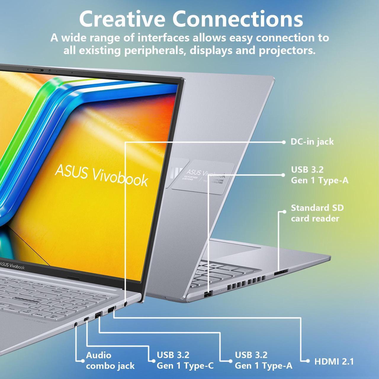 Alt view image 6 of 7 - ASUS Vivobook Pro 16 Business Laptop, 16" FHD+, Intel Core i9-13900H, GeForce RTX 4050, 24GB RAM, 1TB SSD, Wi-Fi 6, Win 11 H, Silver