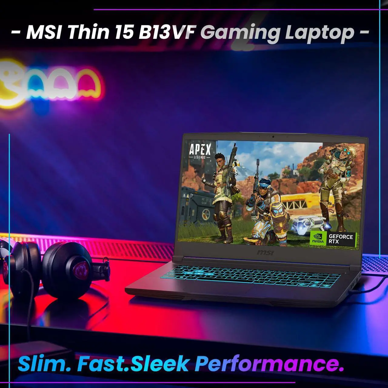 Alt view image 7 of 7 - MSI Thin 15 15.6 144Hz IPS Slim Pro VR-Ready Gaming Laptop, Intel Core i5-13420H(Beats Ryzen 7 7435HS), NVIDIA GeForce RTX 4060, 64GB RAM, 1TB SSD, Wi-Fi 6, Backlit Keyboard, Windows 11 Pro, Gray
