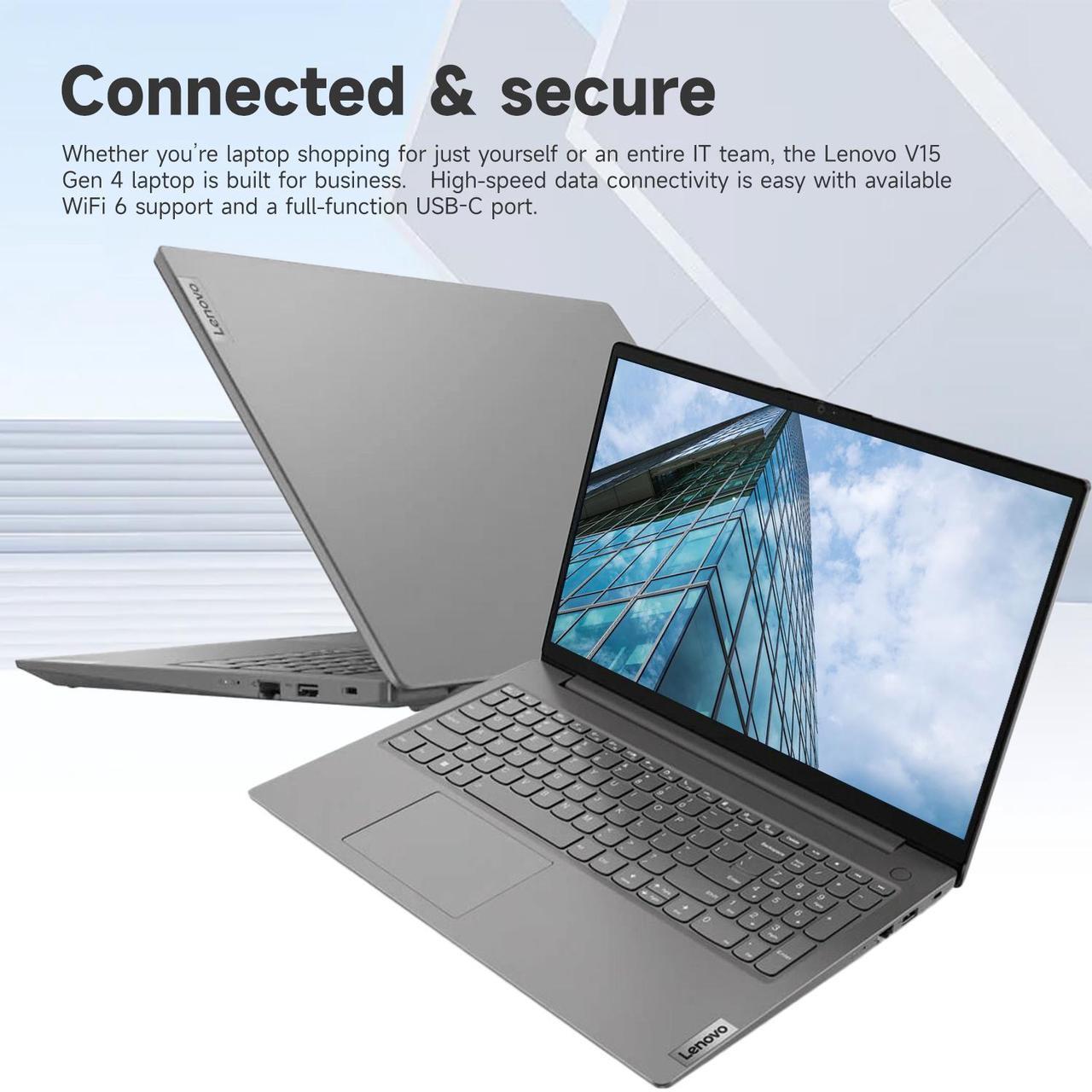 Alt view image 4 of 7 - Lenovo V-Series V15 Business Laptop, 15.6" FHD, Intel Core i7-13620H, 16GB RAM, 512GB SSD, Webcam, Wi-Fi 6, Windows 11 Pro, Grey