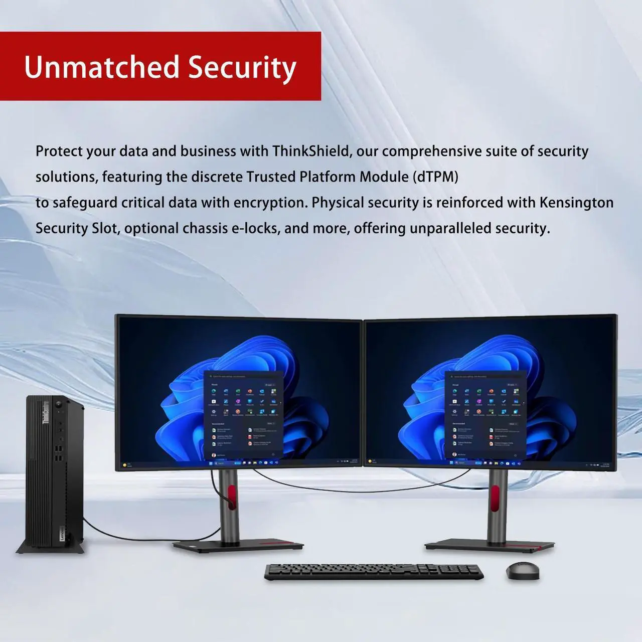 Alt view image 7 of 7 - Lenovo ThinkCentre M70s Business SFF Desktop, Intel Core i7-14700, 64GB DDR5 RAM, 2TB SSD, Wi-Fi 6, Windows 11 Pro, Black
