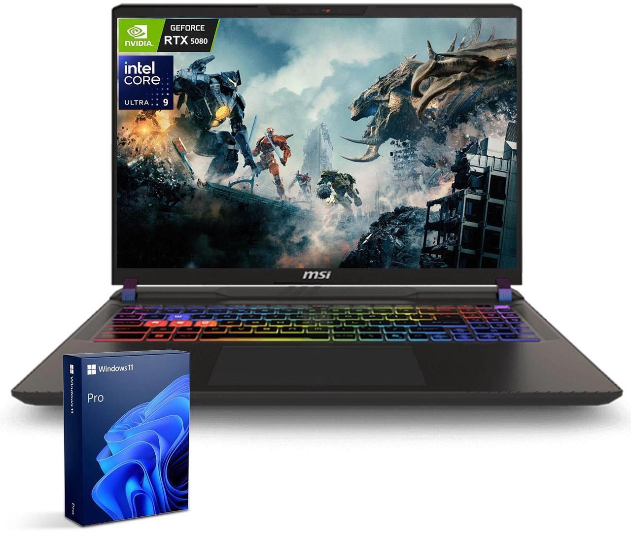 Main image of MSI Vector 16 HX RTX 5080 AI Gaming Laptop, 16" QHD+ 240Hz Display, Intel Ultra 9 275HX, NVIDIA GeForce RTX 5080, 64GB DDR5 RAM, 4TB SSD, Wi-Fi 6, RGB Backlit Keyboard, Window 11 Pro, Gray