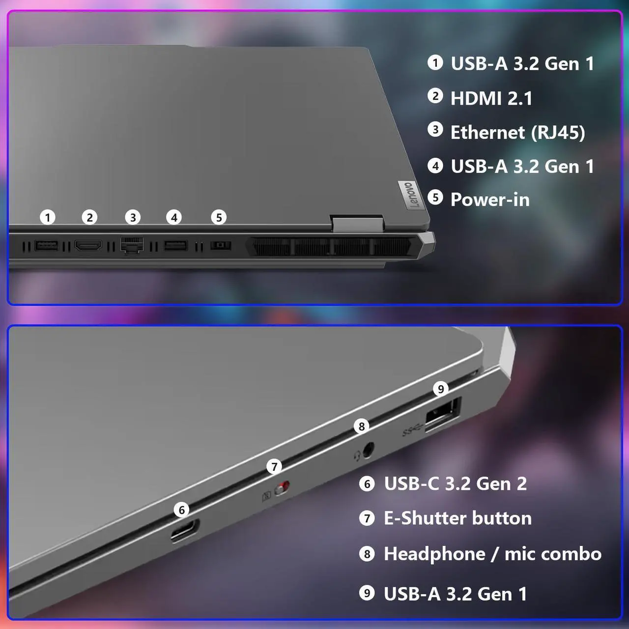 Alt view image 6 of 7 - Lenovo LOQ 15 Smooth FPS Gaming Laptop, 15.6" FHD 144Hz IPS, AMD Ryzen 7 7435HS, NVIDIA GeForce RTX 4050, 32GB DDR5, 1TB SSD, Backlit Keyboard, Wi-Fi 6, Windows 11 Home, Grey