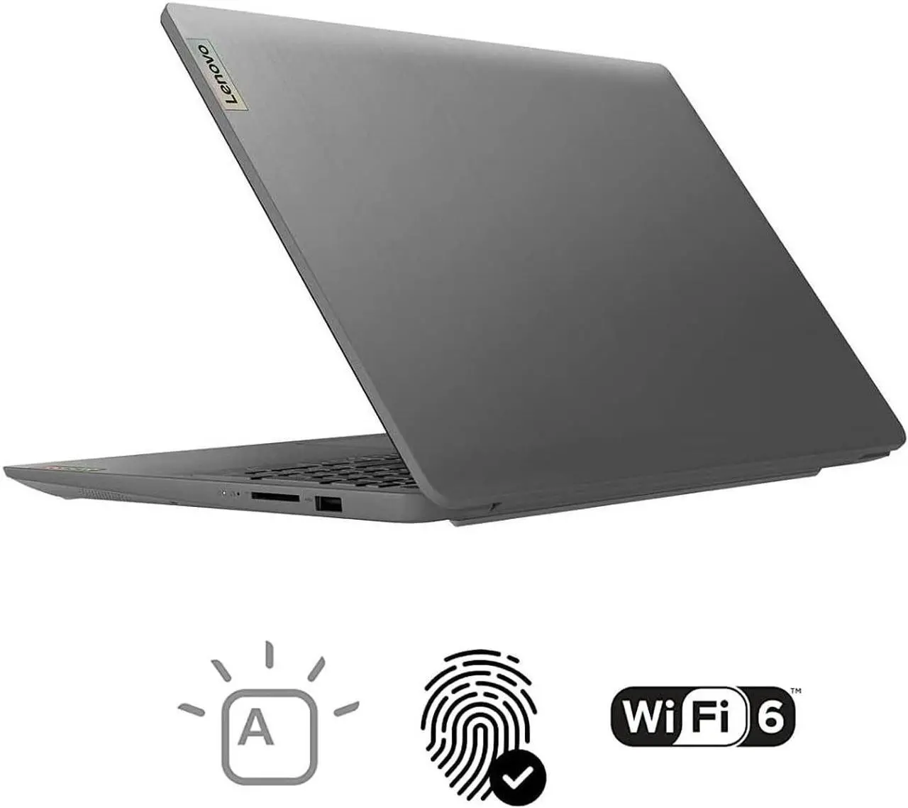Alt view image 3 of 6 - 2022 Newest Lenovo IdeaPad 3 Laptop, 15.6" FHD Touchscreen, Intel Core i5-1135G7 Processor, 20GB Memory, 512GB PCIe SSD, Fingerprint Reader, Backlit Keyboard, Bluetooth, Wi-Fi 6, Windows 10 Home, Grey