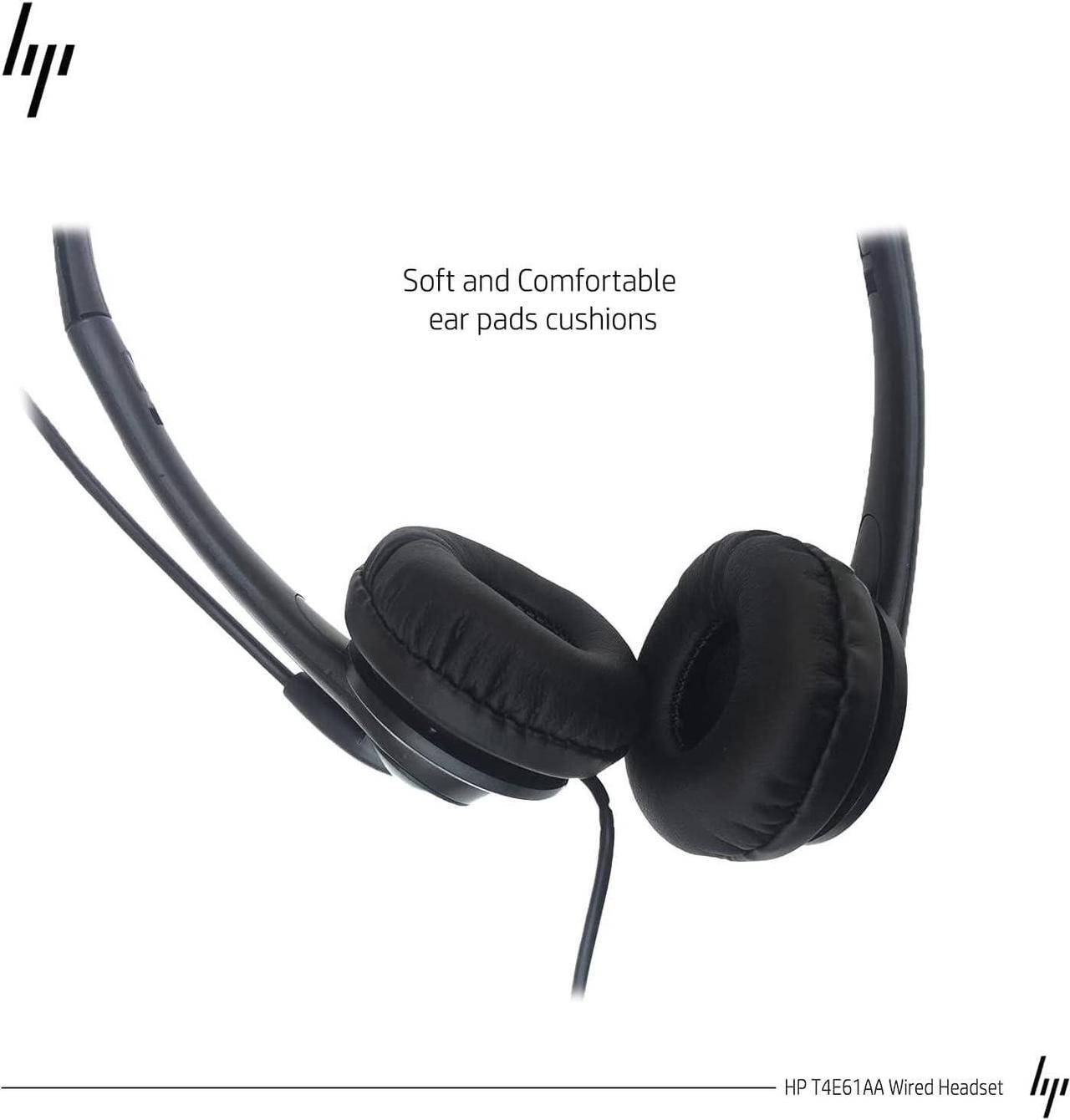 Alt view image 2 of 5 - HP High-Performance Wired PC Headset with Integrated Microphone
