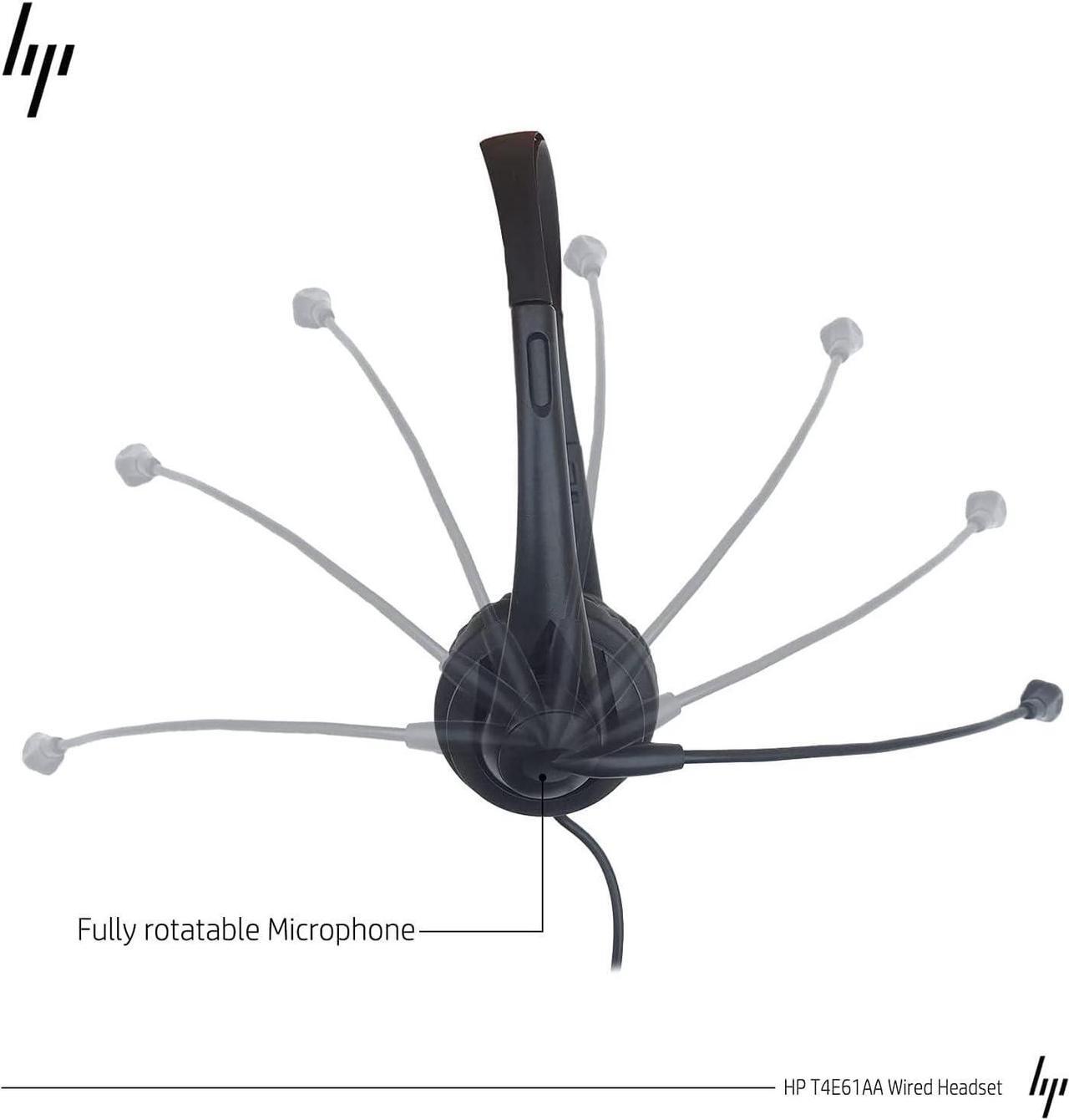 Alt view image 5 of 5 - HP High-Performance Wired PC Headset with Integrated Microphone