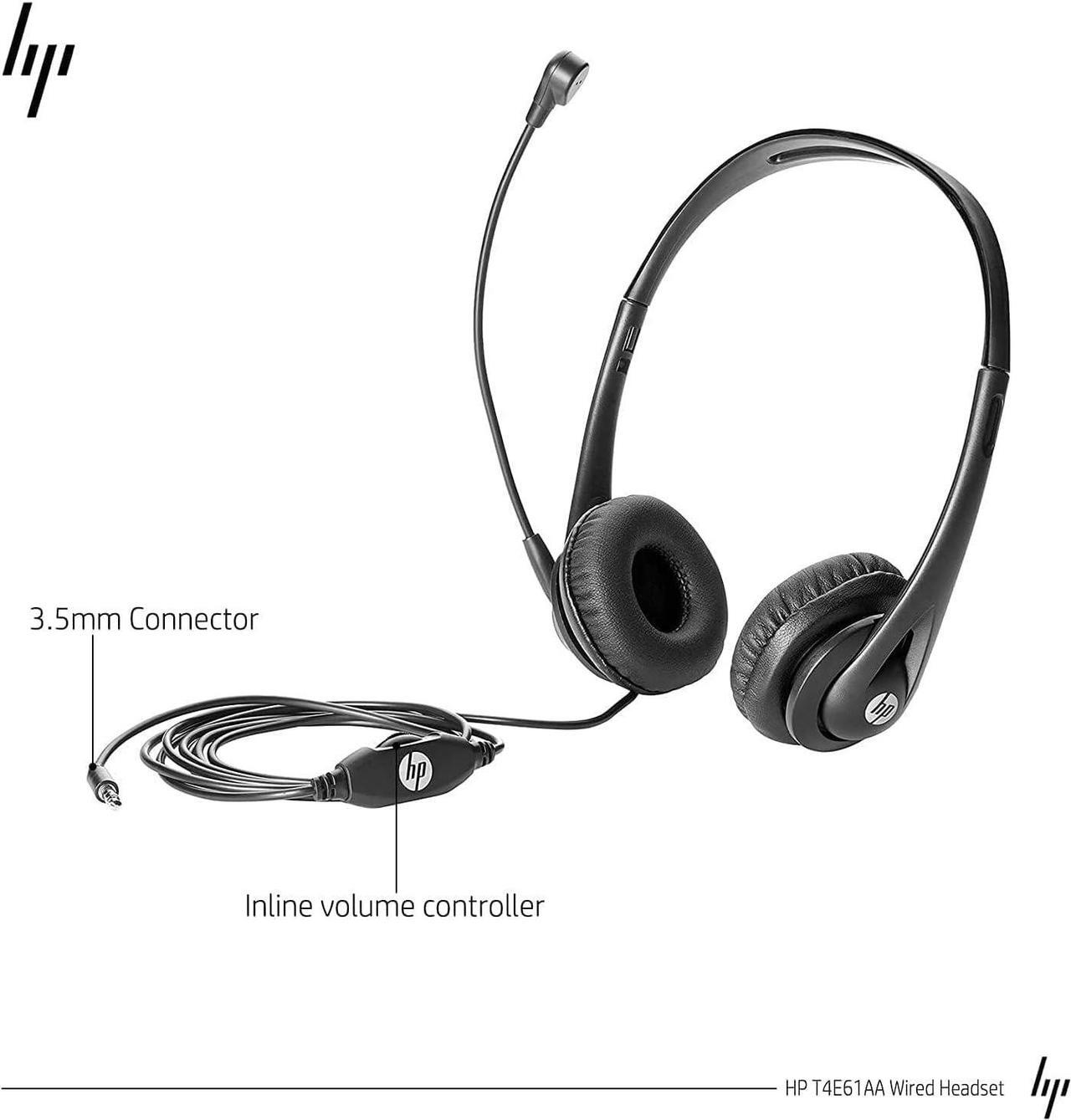 Alt view image 4 of 5 - HP High-Performance Wired PC Headset with Integrated Microphone