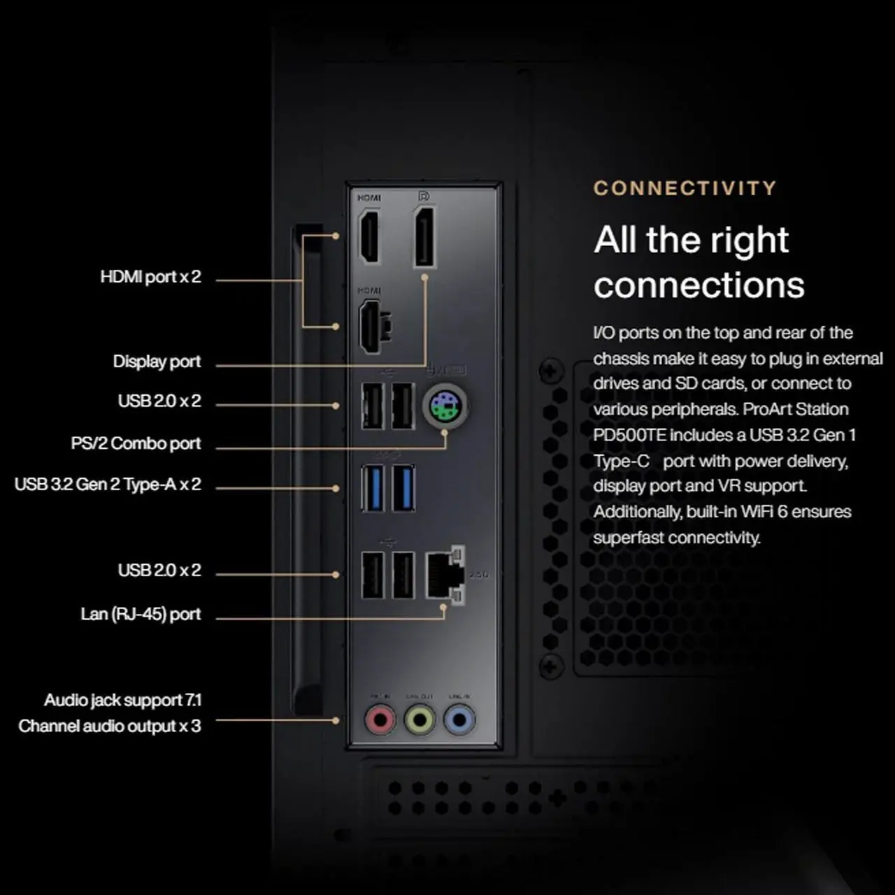 Alt view image 3 of 7 - ASUS ProArt VR Ready Desktop, i7-13700, RTX 4070, 64GB RAM, 2TB SSD, W11 Pro, Bundle with Pimax Crystal Light Prime 8K QLED PCVR Headset, for Designing, Exhibition, Training and Education