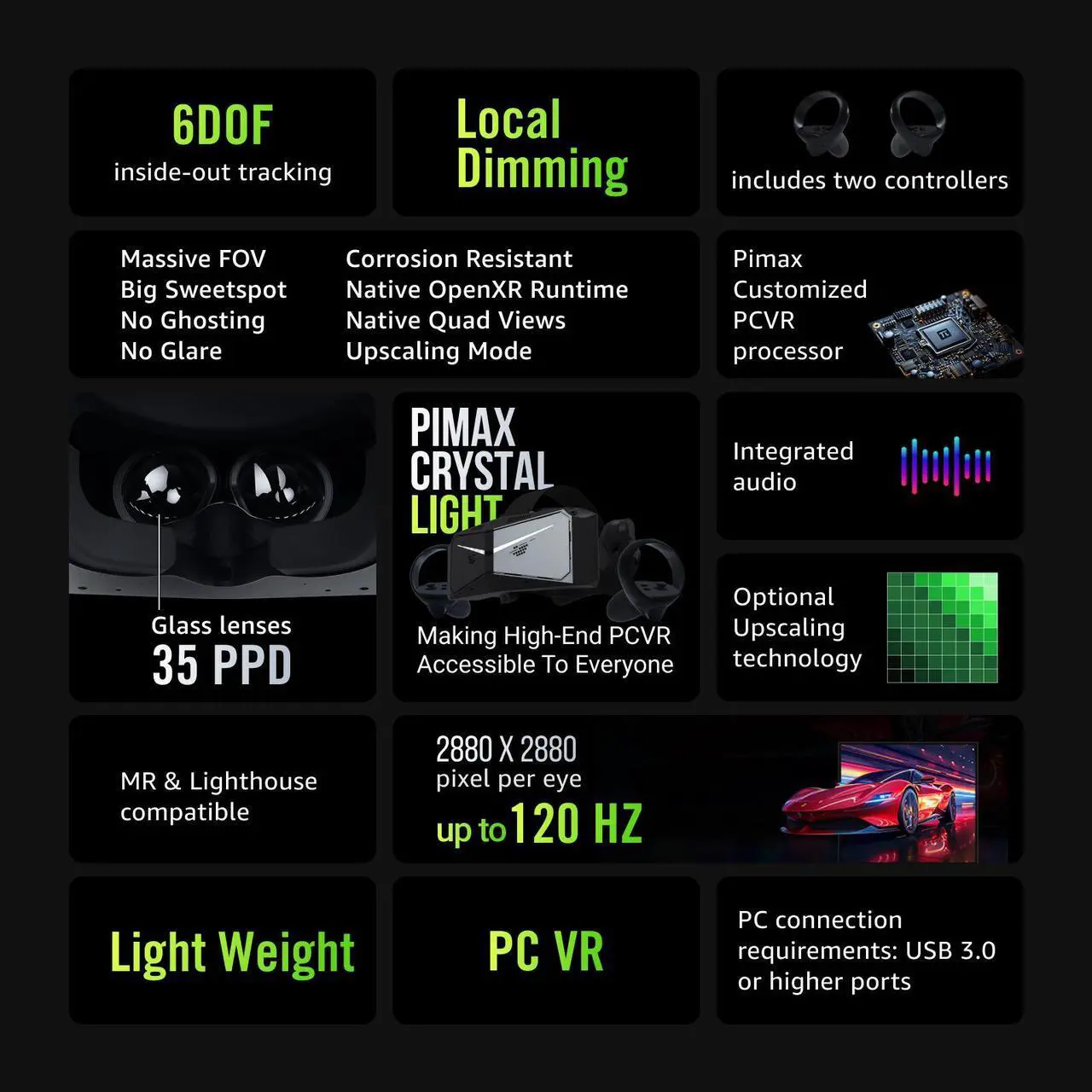 Alt view image 5 of 7 - ASUS ProArt VR Ready Desktop, i7-13700, RTX 4070, 64GB RAM, 2TB SSD, W11 Pro, Bundle with Pimax Crystal Light Prime 8K QLED PCVR Headset, for Designing, Exhibition, Training and Education