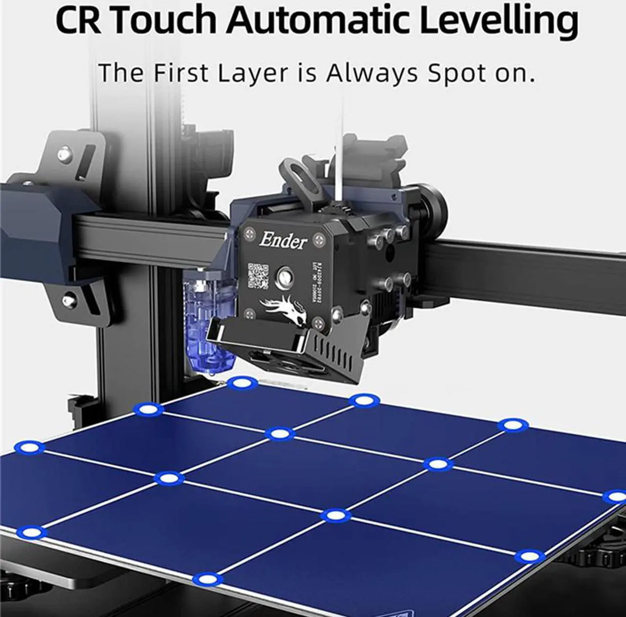 Alt view image 2 of 5 - Creality Ender 3 S1 3D Printer, Advanced 32 Bit Mute Mainboard, CR Touch Auto-Leveling, Direct Extruder, Super Magnetic Spring Steel Print Bed, Print Size 8.6x8.6x10.6 inch for PLA/TPU/ABS/PETG