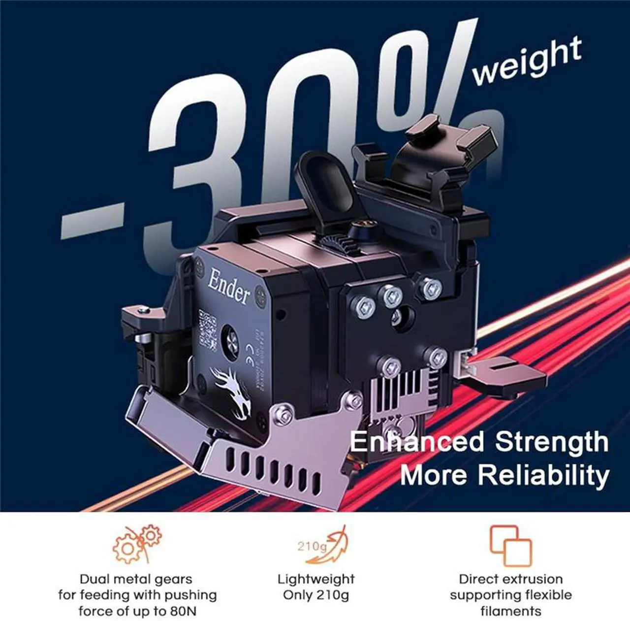 Alt view image 5 of 5 - Creality Ender 3 S1 3D Printer, Advanced 32 Bit Mute Mainboard, CR Touch Auto-Leveling, Direct Extruder, Super Magnetic Spring Steel Print Bed, Print Size 8.6x8.6x10.6 inch for PLA/TPU/ABS/PETG