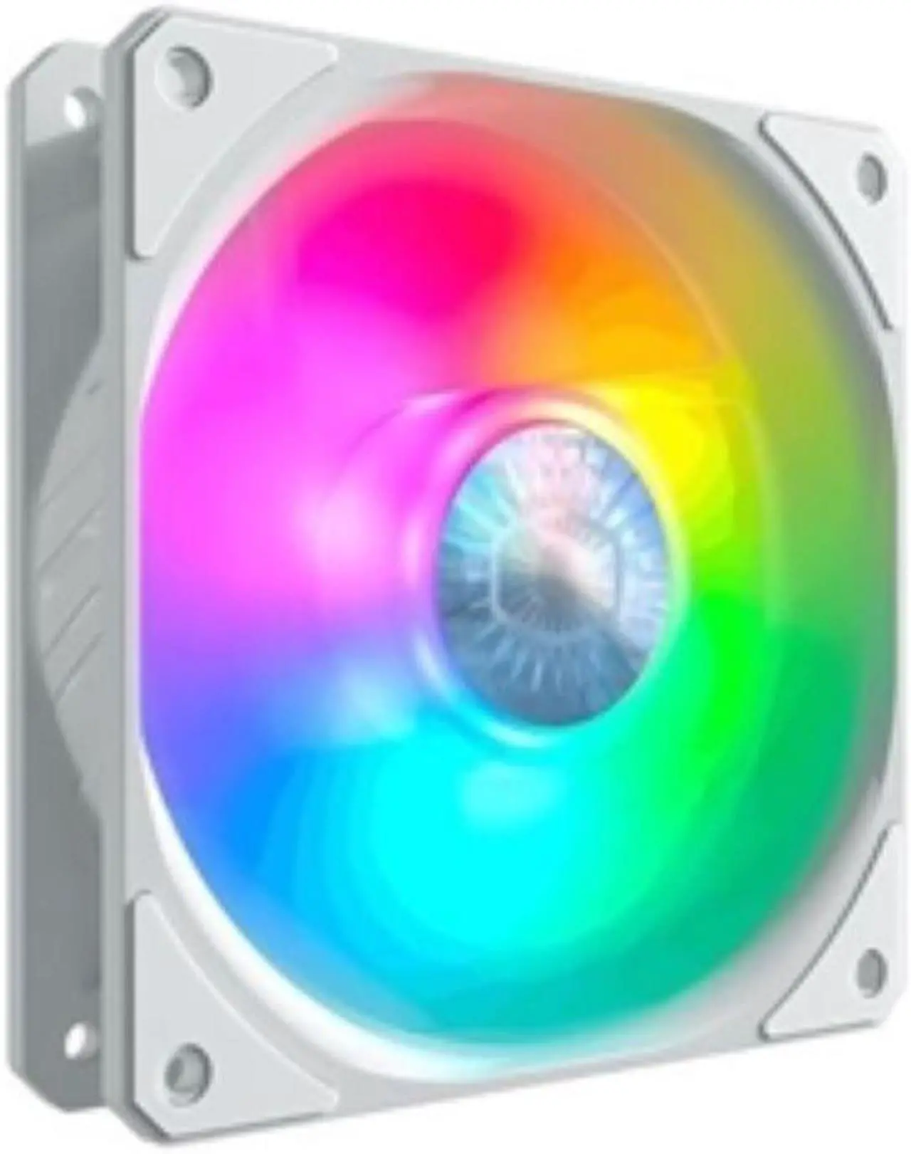 Alt view image 20 of 20 - Cooler Master SickleFlow 120 V2 Addressable RGB Fan (White Edition) - 120mm Square Frame Fan, Air Balance Curve Blade Design, PWM Control for Computer Case & Liquid Radiator