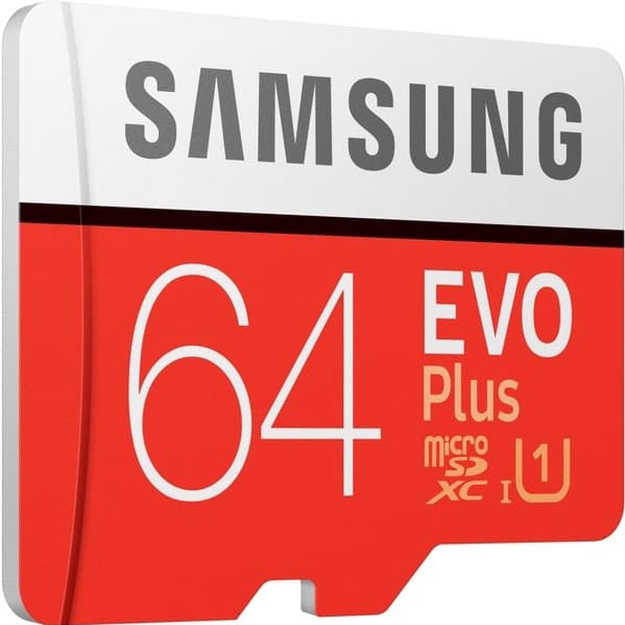 Alt view image 2 of 6 - Samsung MB-MC64HA EVO Plus 64 GB Class 10/UHS-I (U3) microSDXC - 100 MB/s Read - 20 MB/s Write