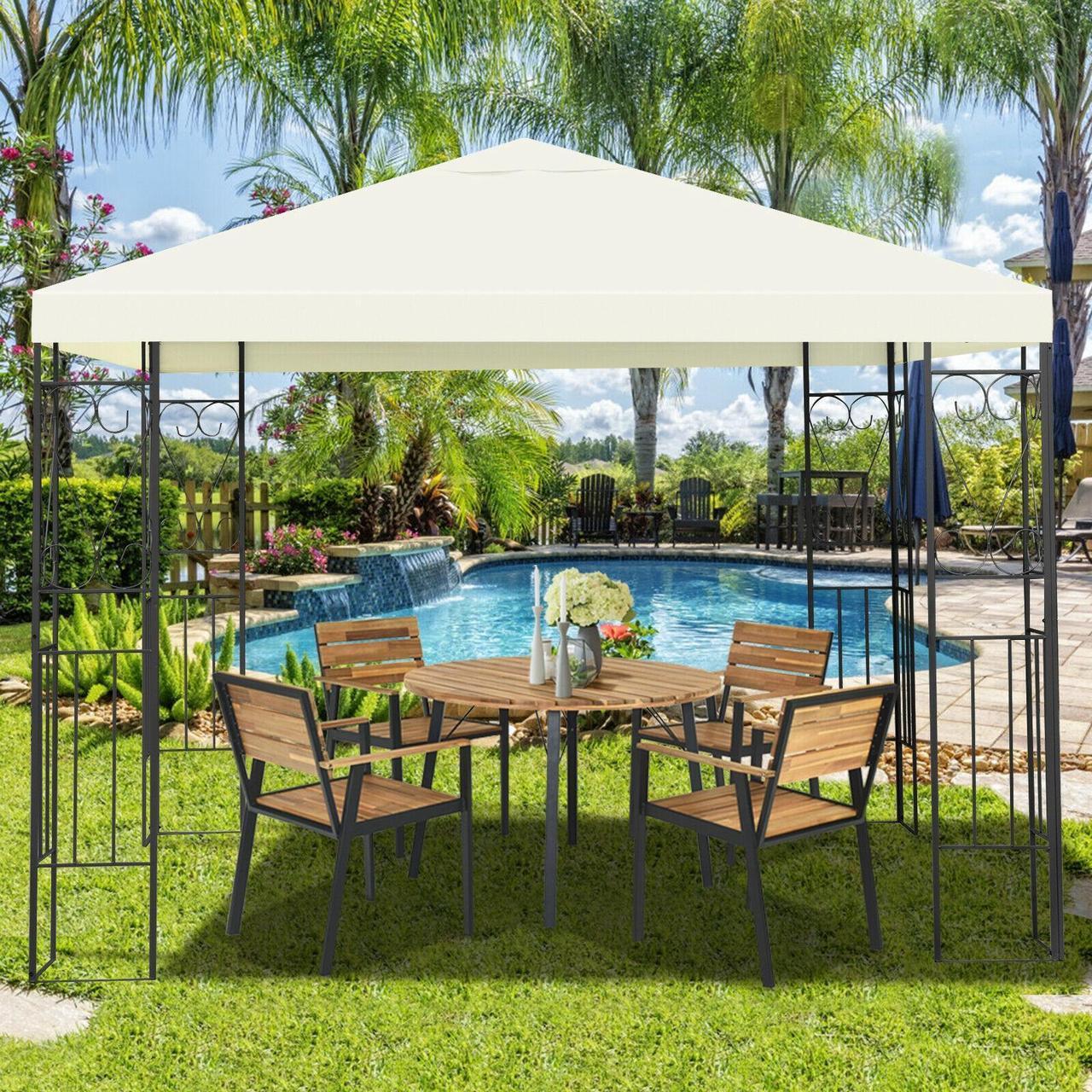 Alt view image 5 of 7 - 10 x 10 Feet Patio Gazebo Canopy Tent Garden Shelter