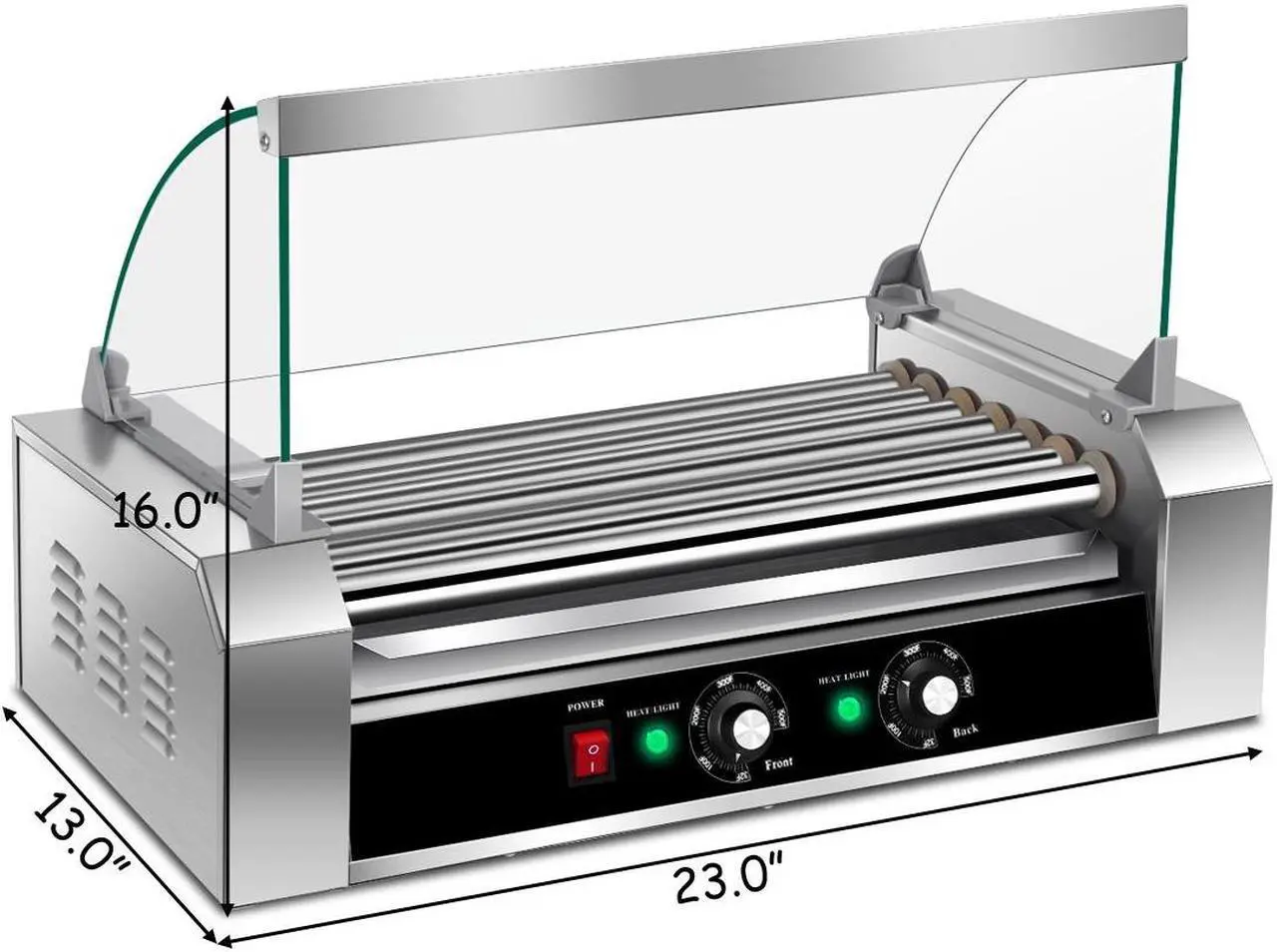 Alt view image 5 of 7 - 18 Hot Dog 7 Roller Grill Commercial Cooker