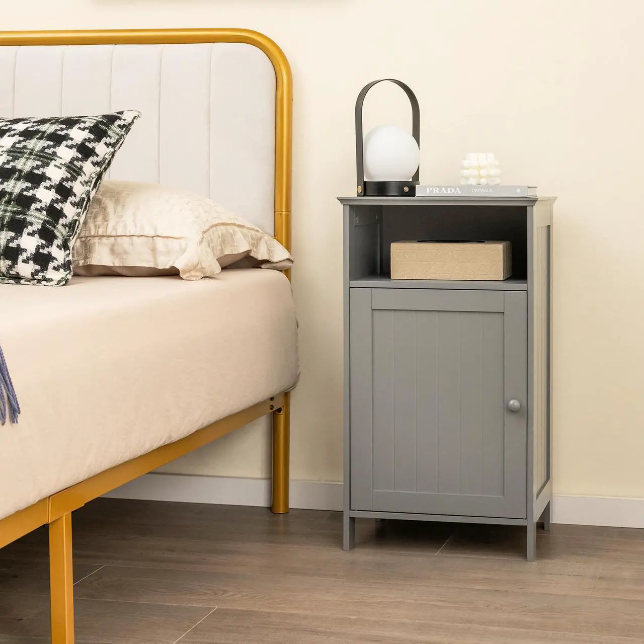Alt view image 5 of 7 - Bathroom Freestanding  Adjustable Shelf Floor Storage Cabinet