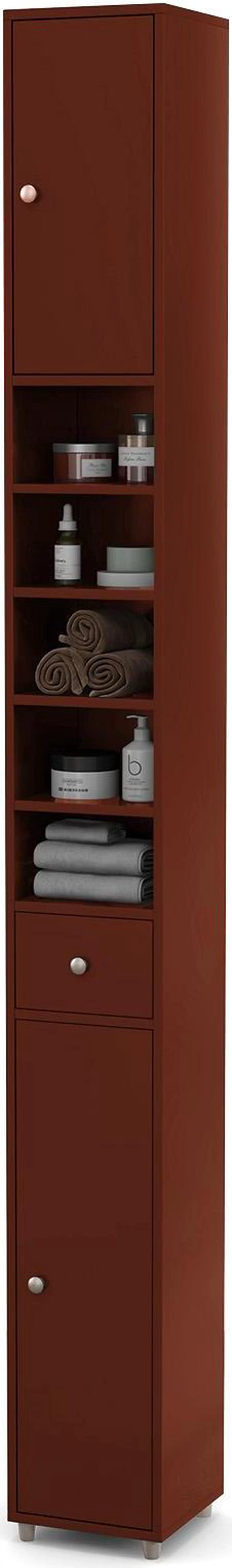Main image of Freestanding Slim Bathroom Cabinet with Drawer and Adjustable Shelves