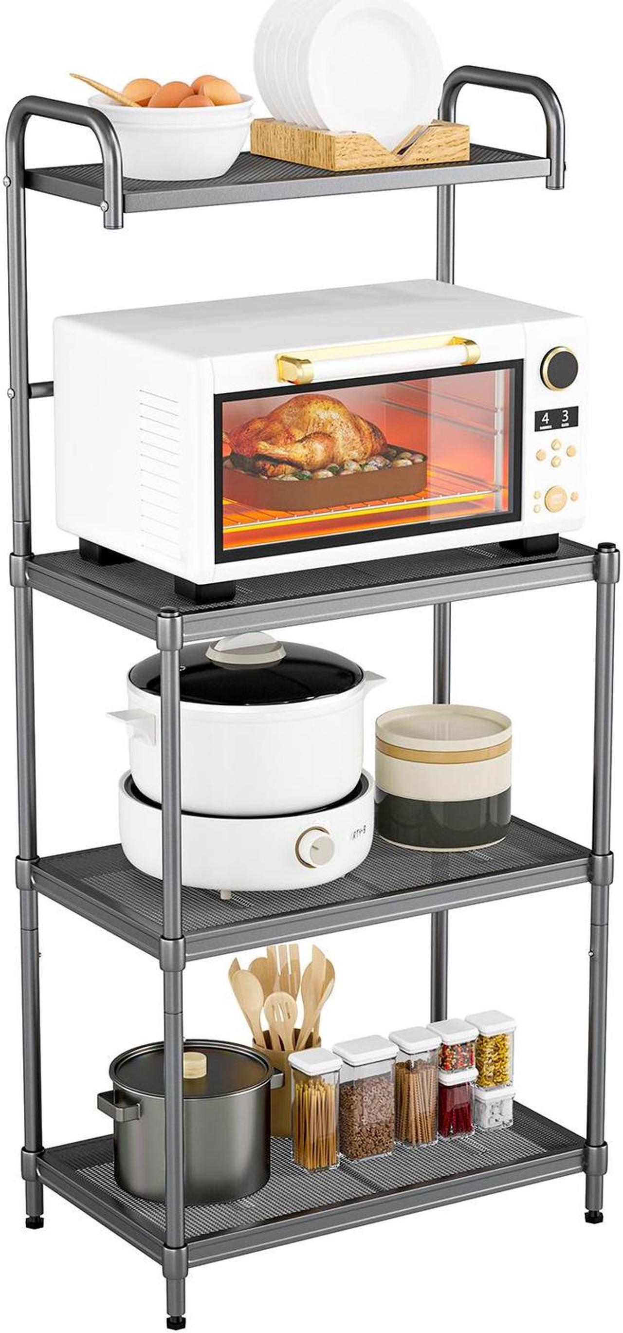 Alt view image 2 of 7 - SlickBlue 4-Tier Baker's Rack Stand Shelves Kitchen Storage Rack Organizer