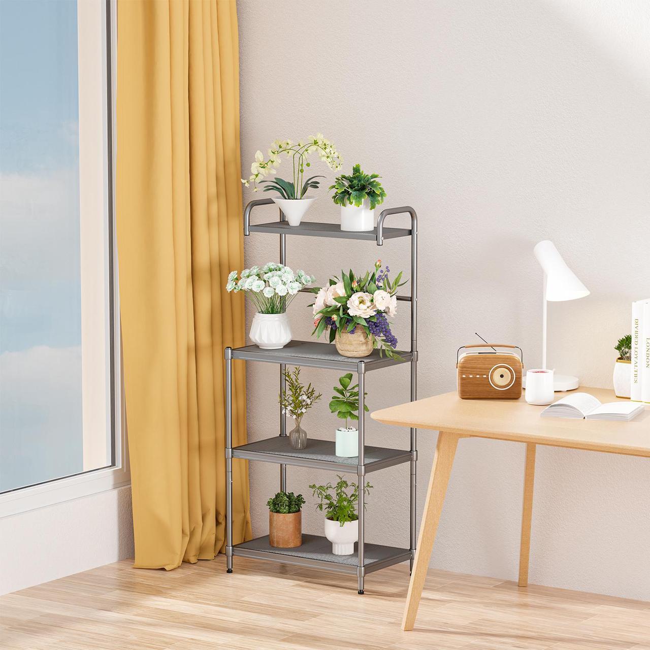 Alt view image 6 of 7 - SlickBlue 4-Tier Baker's Rack Stand Shelves Kitchen Storage Rack Organizer