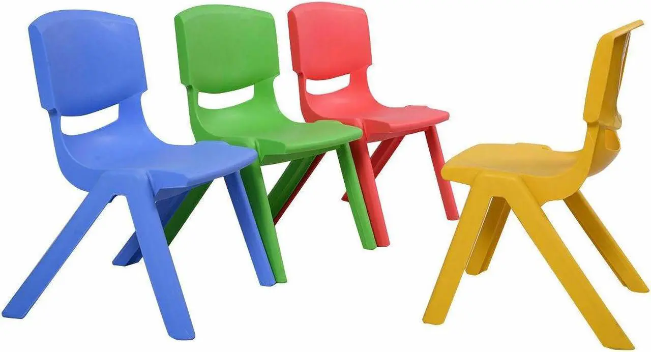 Main image of SlickBlue 4-pack Colorful Stackable Plastic Children Chairs