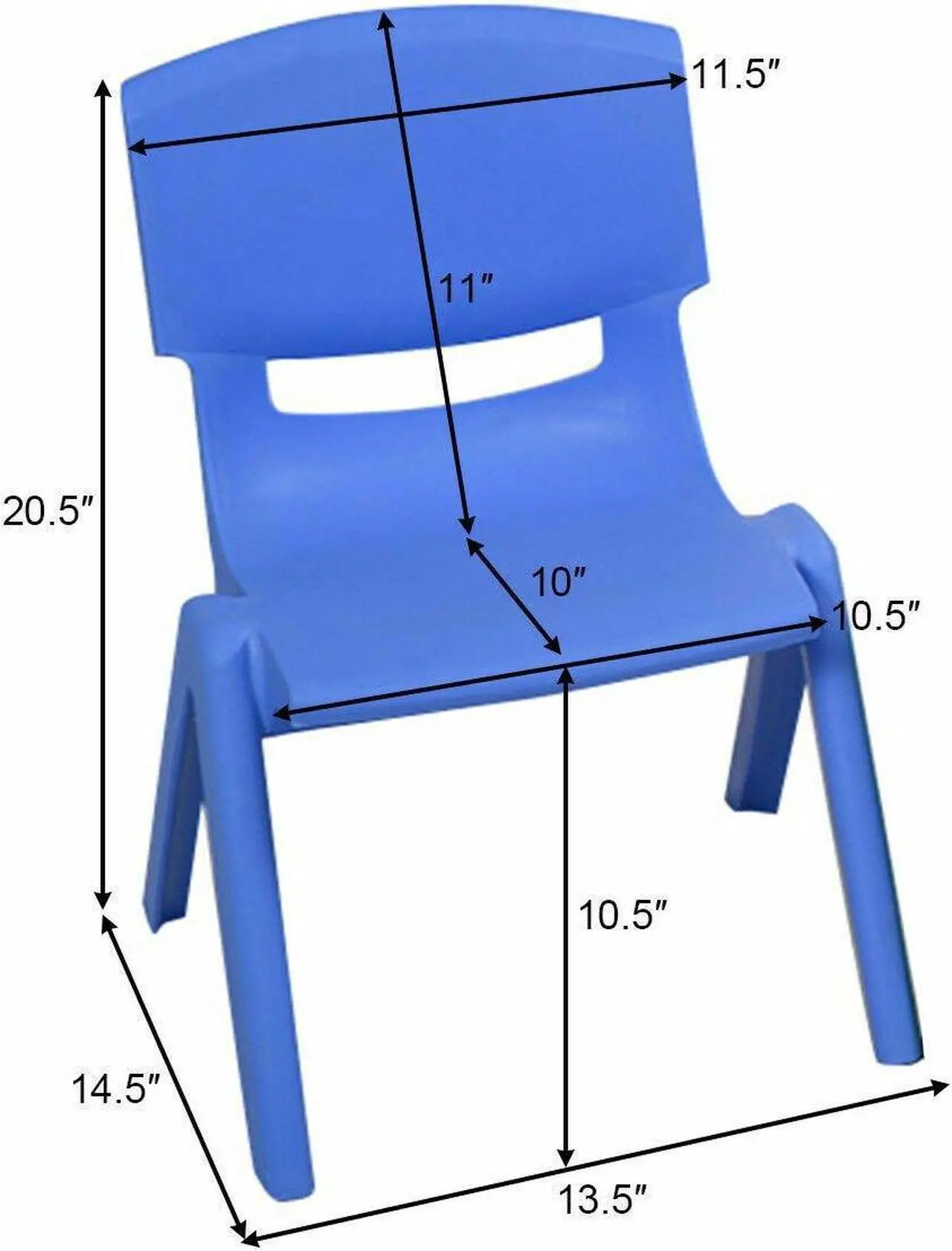 Alt view image 5 of 6 - SlickBlue 4-pack Colorful Stackable Plastic Children Chairs