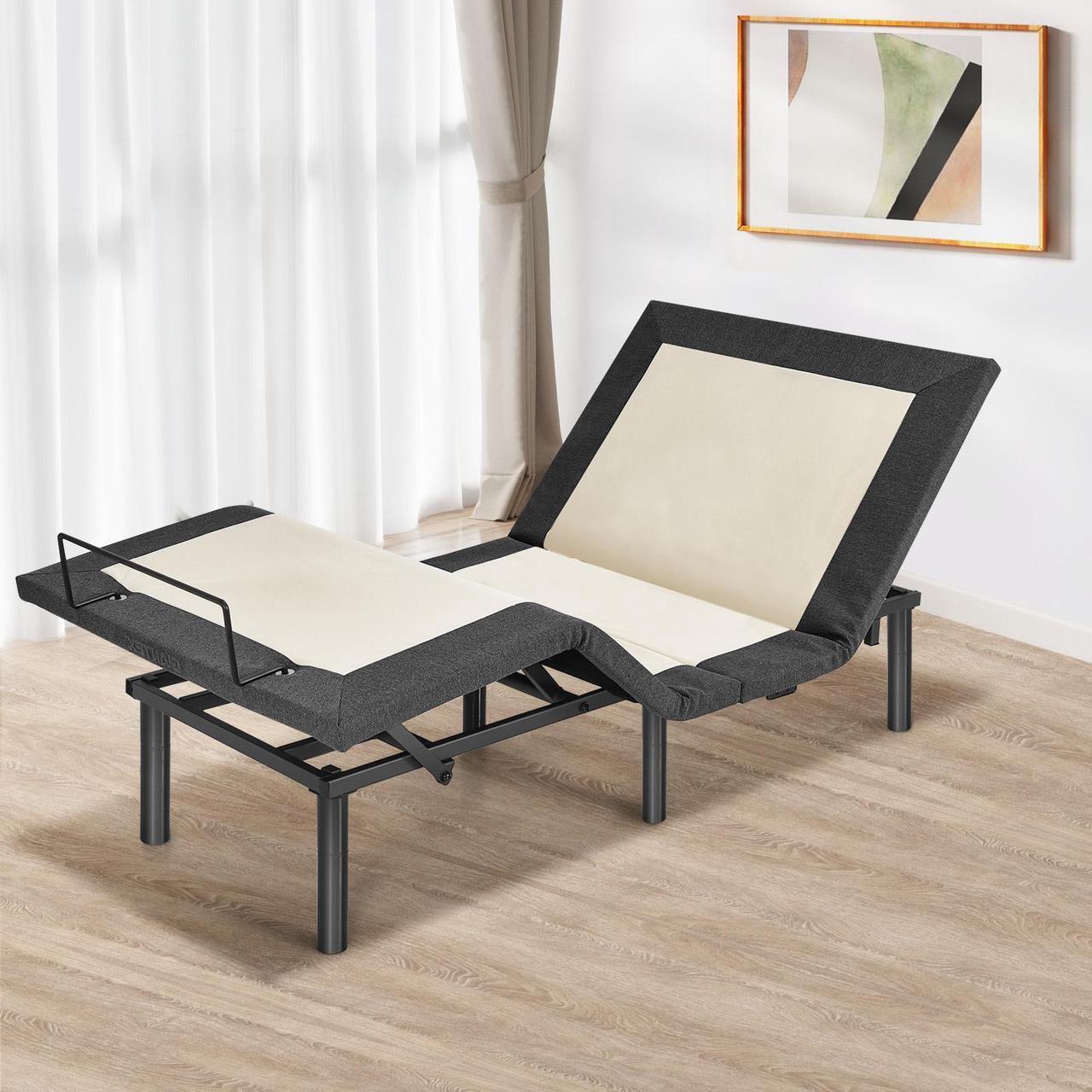 Alt view image 2 of 7 - SlickBlue Twin/Queen Size Adjustable Bed Base Electric Bed Frame with Massage Modes
