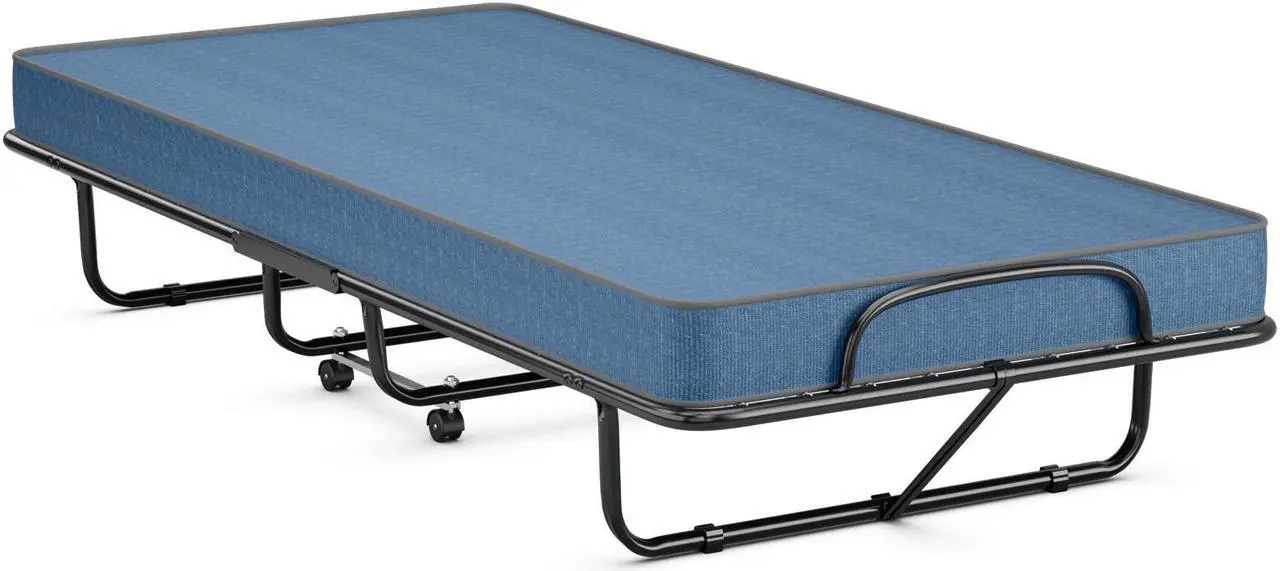 Main image of SlickBlue Rollaway Guest Bed with Sturdy Steel Frame and Memory Foam Mattress