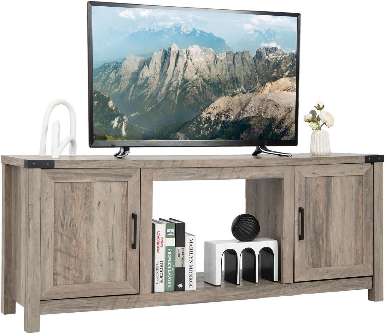 Alt view image 2 of 7 - SlickBlue Electric Fireplace TV Stand with Storage Cabinets for TVs up to 70 Inch-Natural