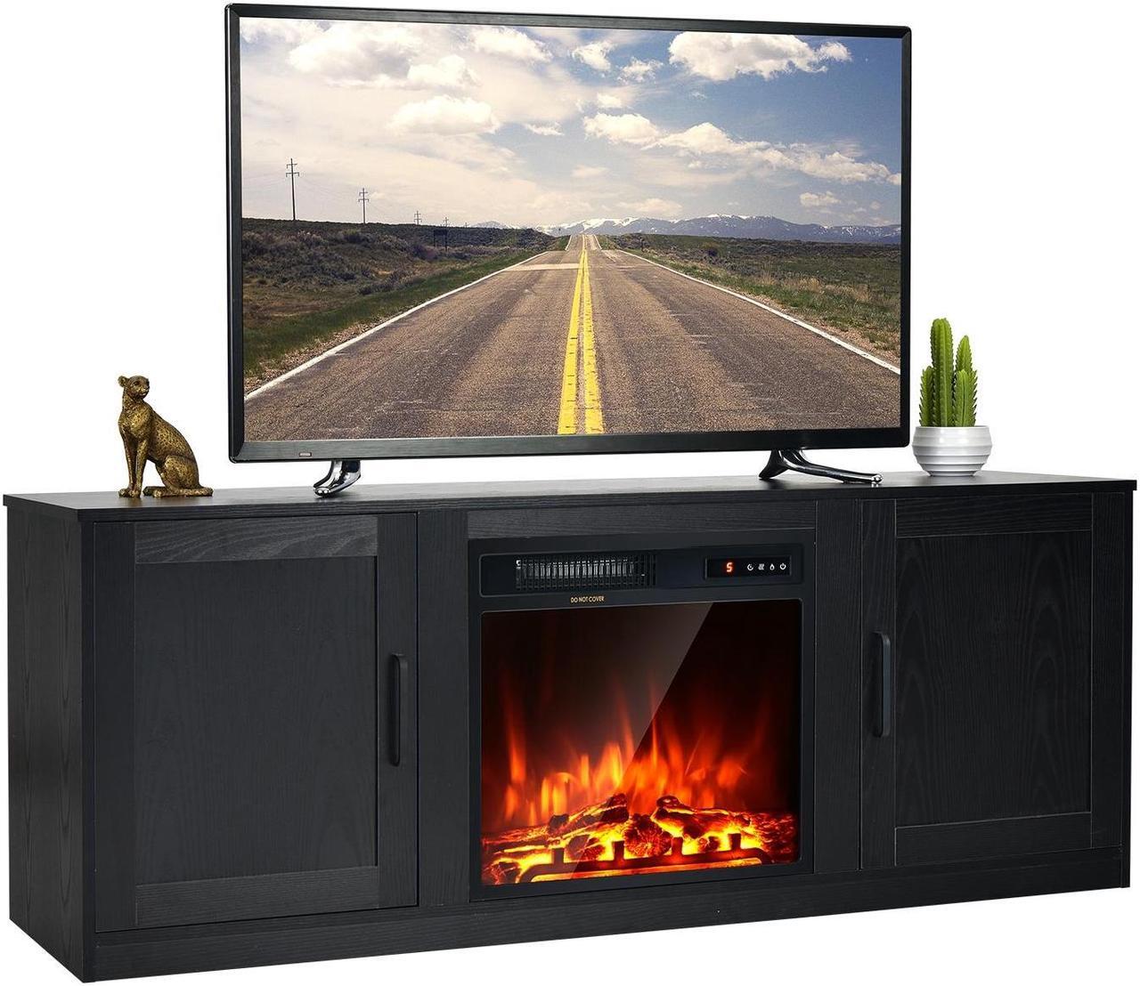 Alt view image 7 of 7 - SlickBlue 58 Inch TV Stand with 1500W Faux Fireplace for TVs up to 65 Inch