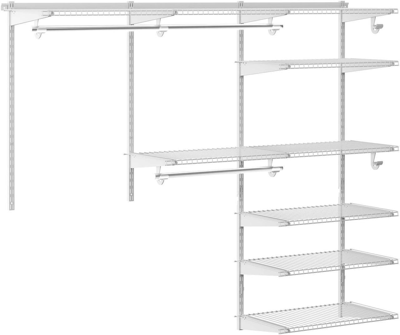 Main image of SlickBlue Adjustable Closet Organizer Kit with Shelves and Hanging Rods for 4 to 6 Feet