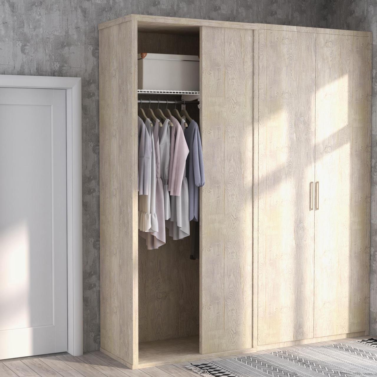 Alt view image 4 of 7 - SlickBlue Adjustable Closet Organizer Kit with Shelves and Hanging Rods for 4 to 6 Feet