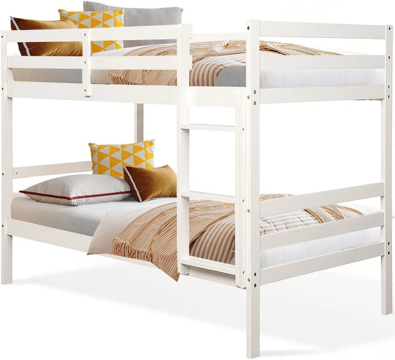 Alt view image 4 of 7 - SlickBlue Bunk Bed Children Wooden Bunk Beds Solid Hardwood