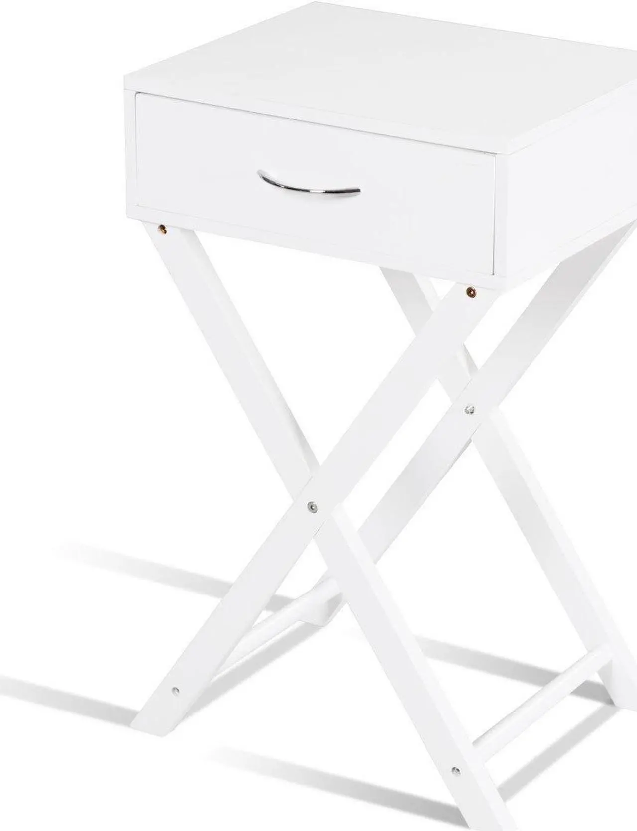 Alt view image 7 of 7 - SlickBlue Design Sofa Side Table with X-Shape Drawer for Living Room Bedroom