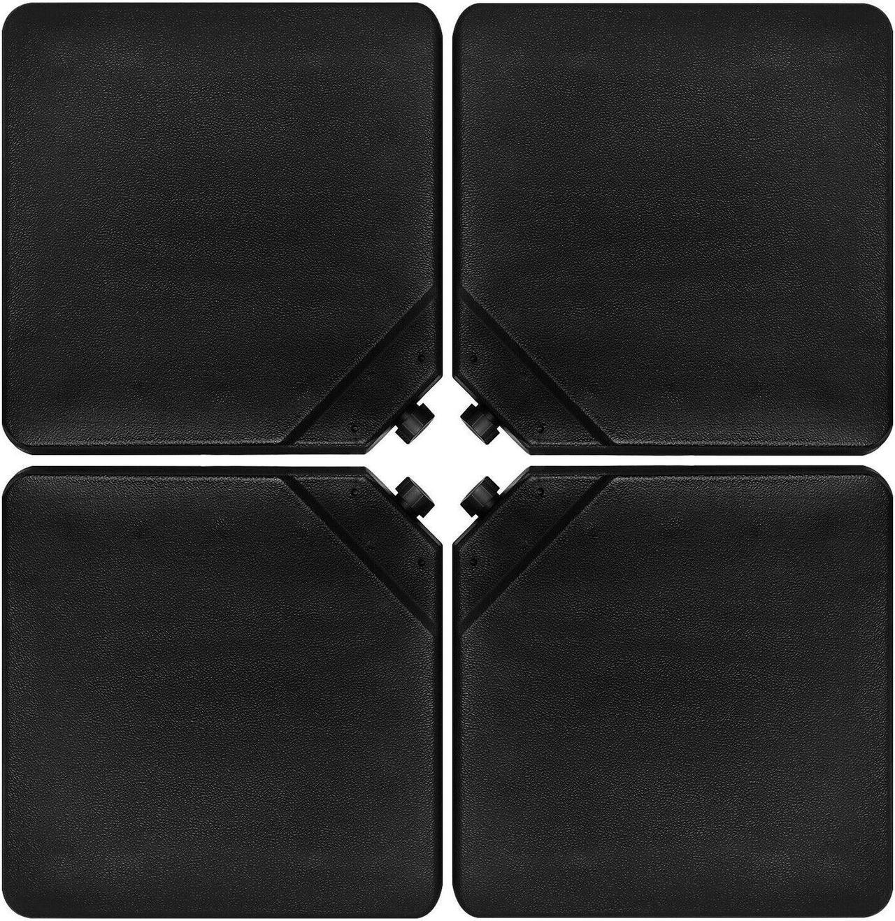 Alt view image 2 of 7 - SlickBlue 4 Pieces 13L Cantilever Offset Patio Umbrella Base with Easy-Fill Spouts