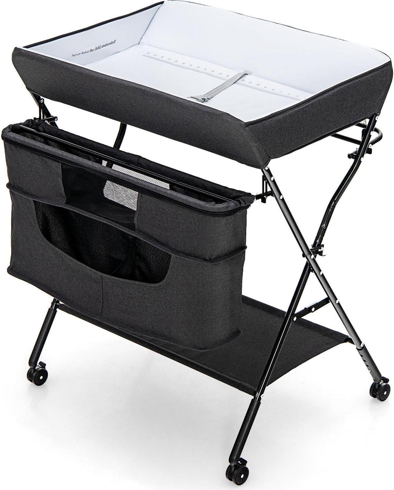 Main image of SlickBlue Portable Adjustable Height Newborn Nursery Organizer with Wheel