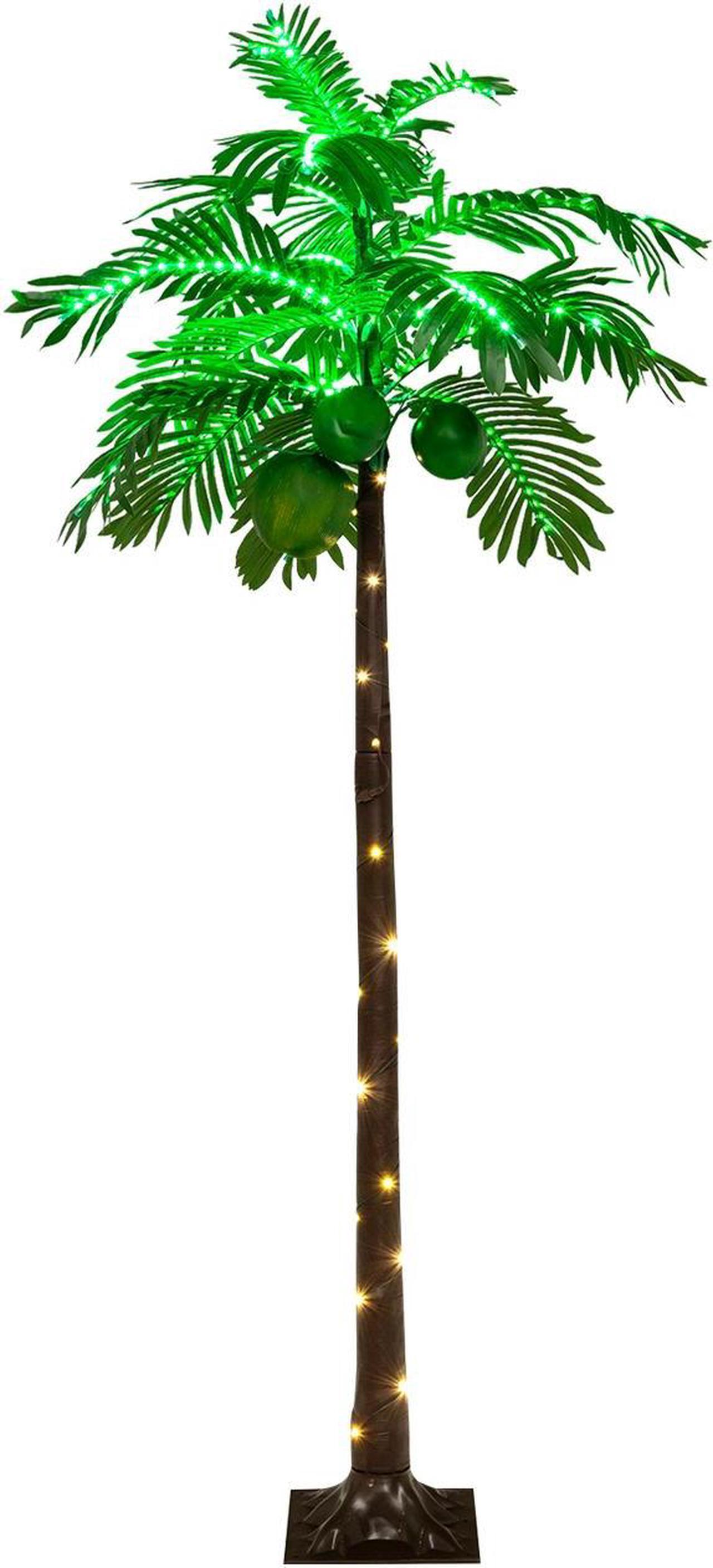 Main image of SlickBlue LED Lighted Artificial Palm Tree Hawaiian Style Tropical with Water Bag