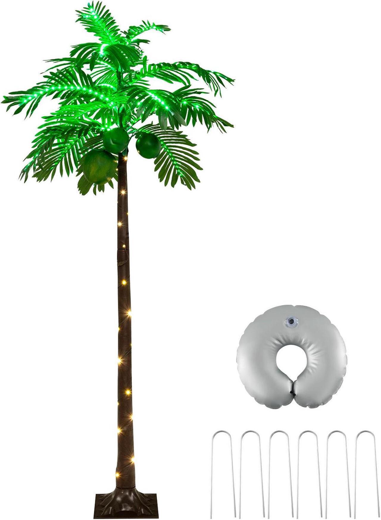 Alt view image 2 of 7 - SlickBlue LED Lighted Artificial Palm Tree Hawaiian Style Tropical with Water Bag