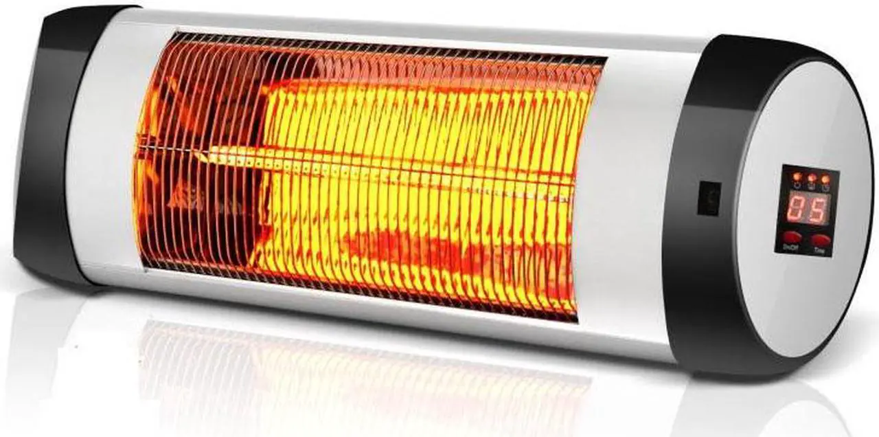 Alt view image 2 of 7 - SlickBlue 1500W Wall-Mounted Electric Heater Patio Infrared Heater with Remote Control