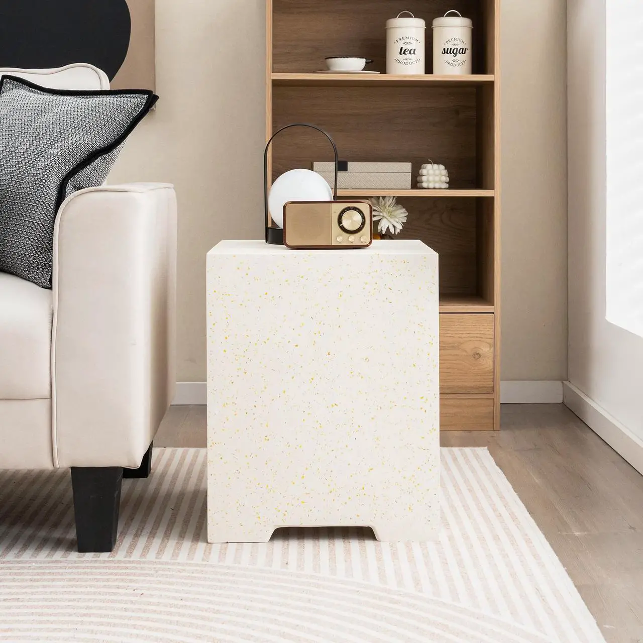 Alt view image 4 of 7 - SlickBlue 2-in-1 Gas Tank Holder Side Table with Protective Cover